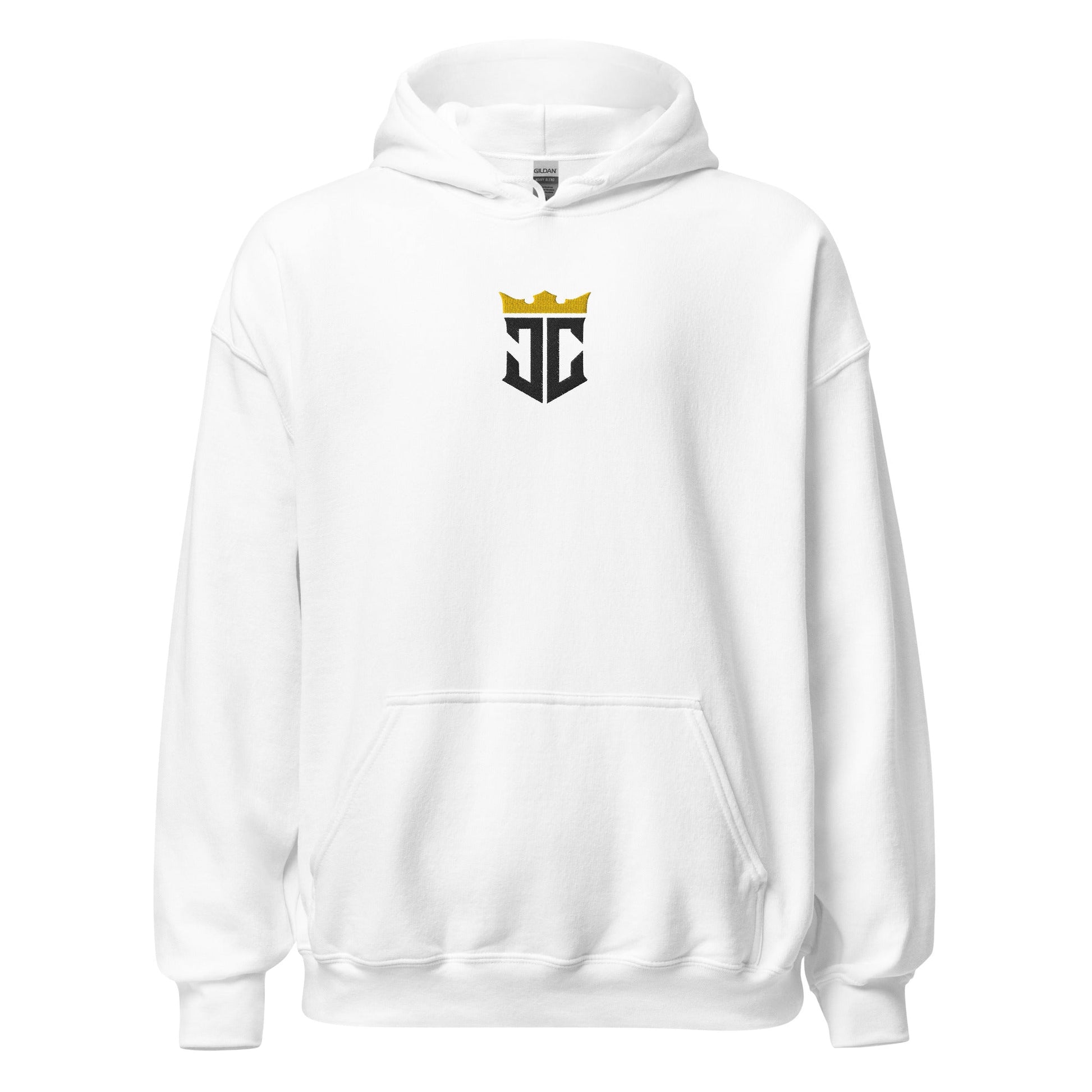 JC Emblem Jesus Christ Is King Embroidered Hoodie - Inken Image