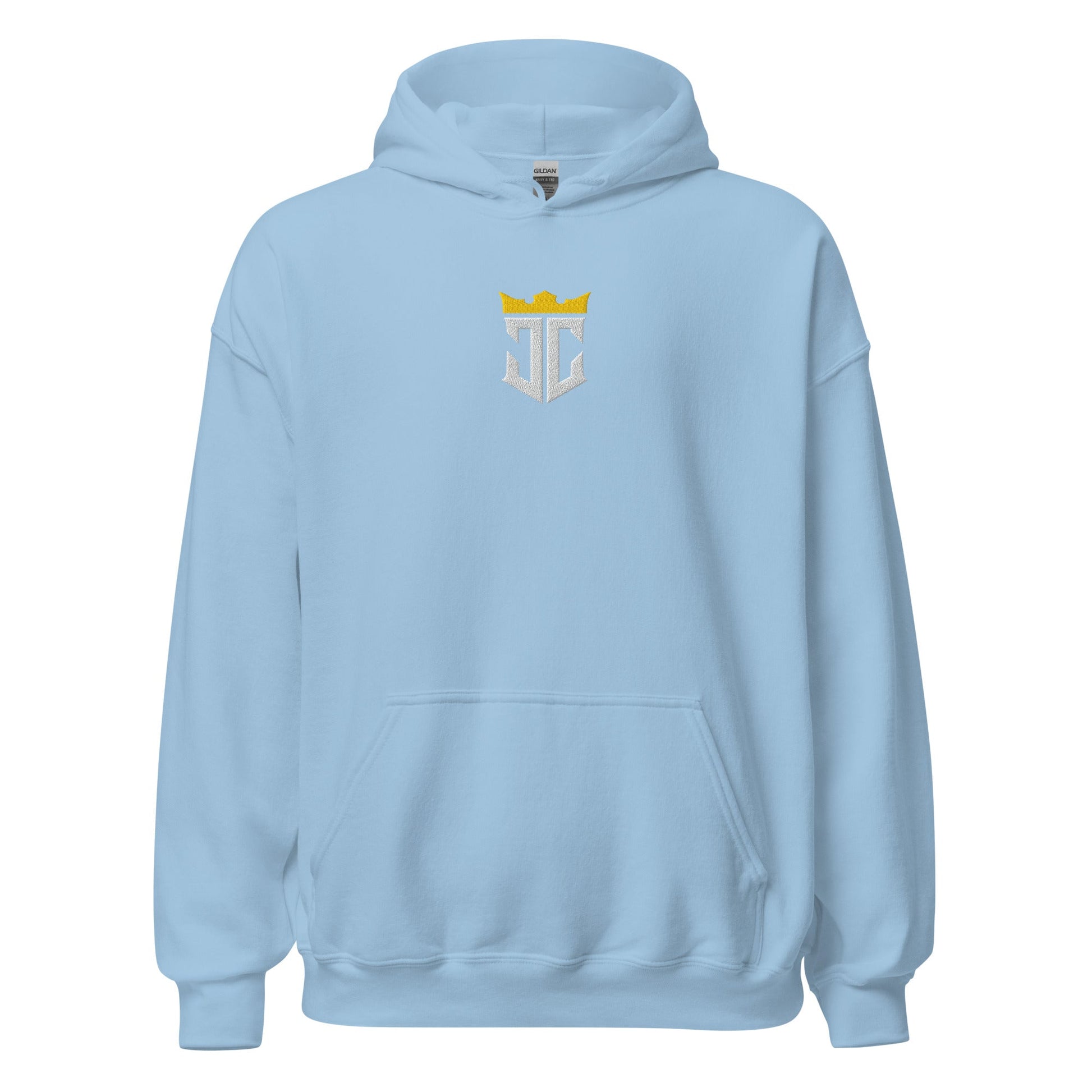 JC Emblem Jesus Christ Is King Embroidered Hoodie - Inken Image