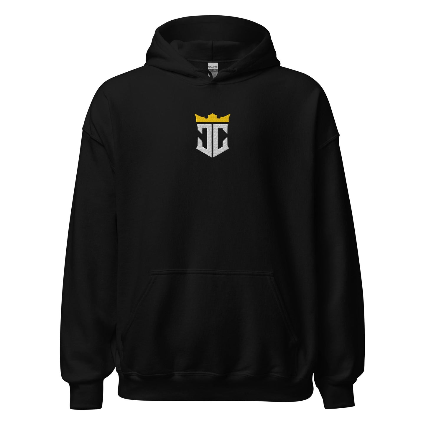 JC Emblem Jesus Christ Is King Embroidered Hoodie - Inken Image