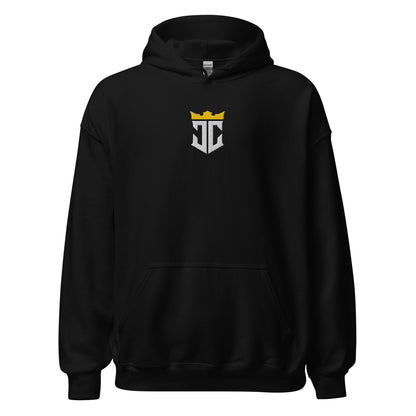 JC Emblem Jesus Christ Is King Embroidered Hoodie - Inken Image