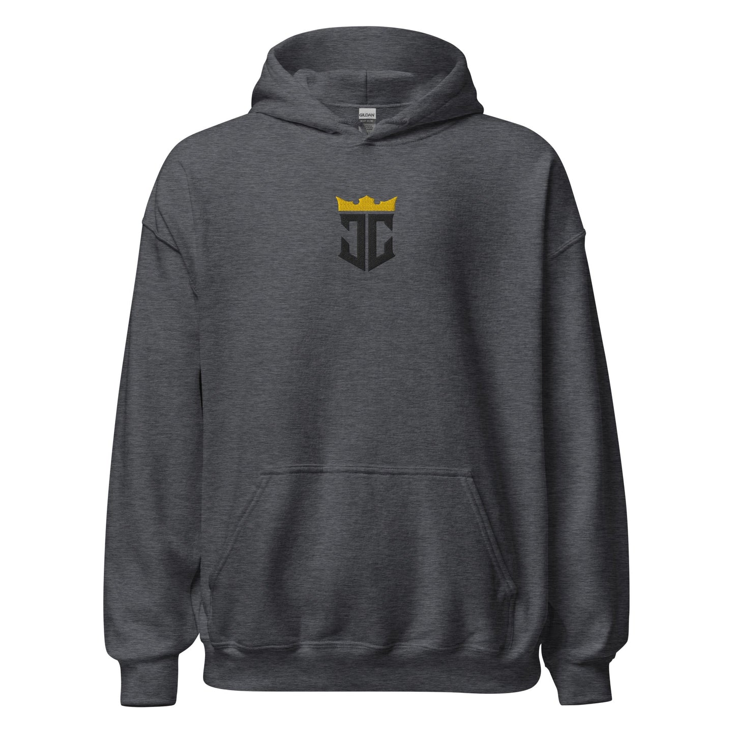 JC Emblem Jesus Christ Is King Embroidered Hoodie - Inken Image