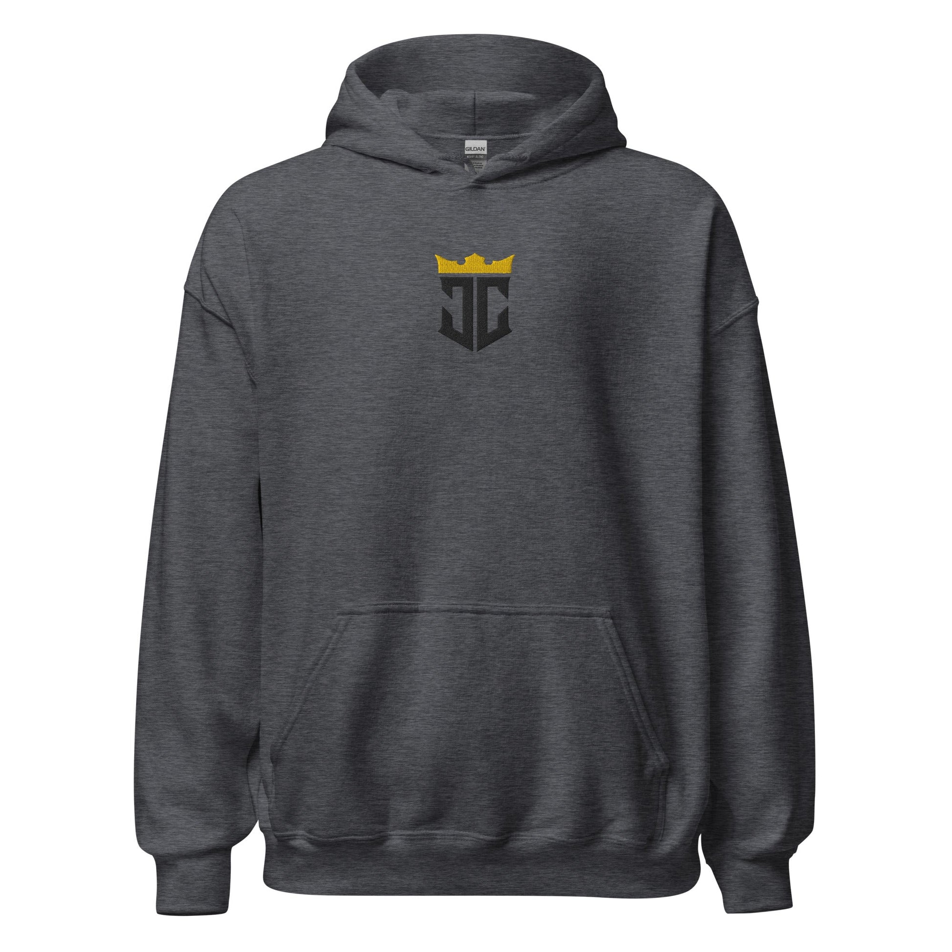 JC Emblem Jesus Christ Is King Embroidered Hoodie - Inken Image