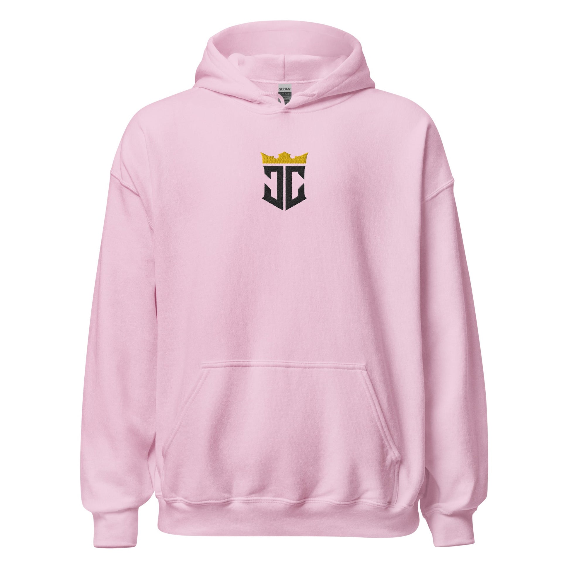 JC Emblem Jesus Christ Is King Embroidered Hoodie - Inken Image