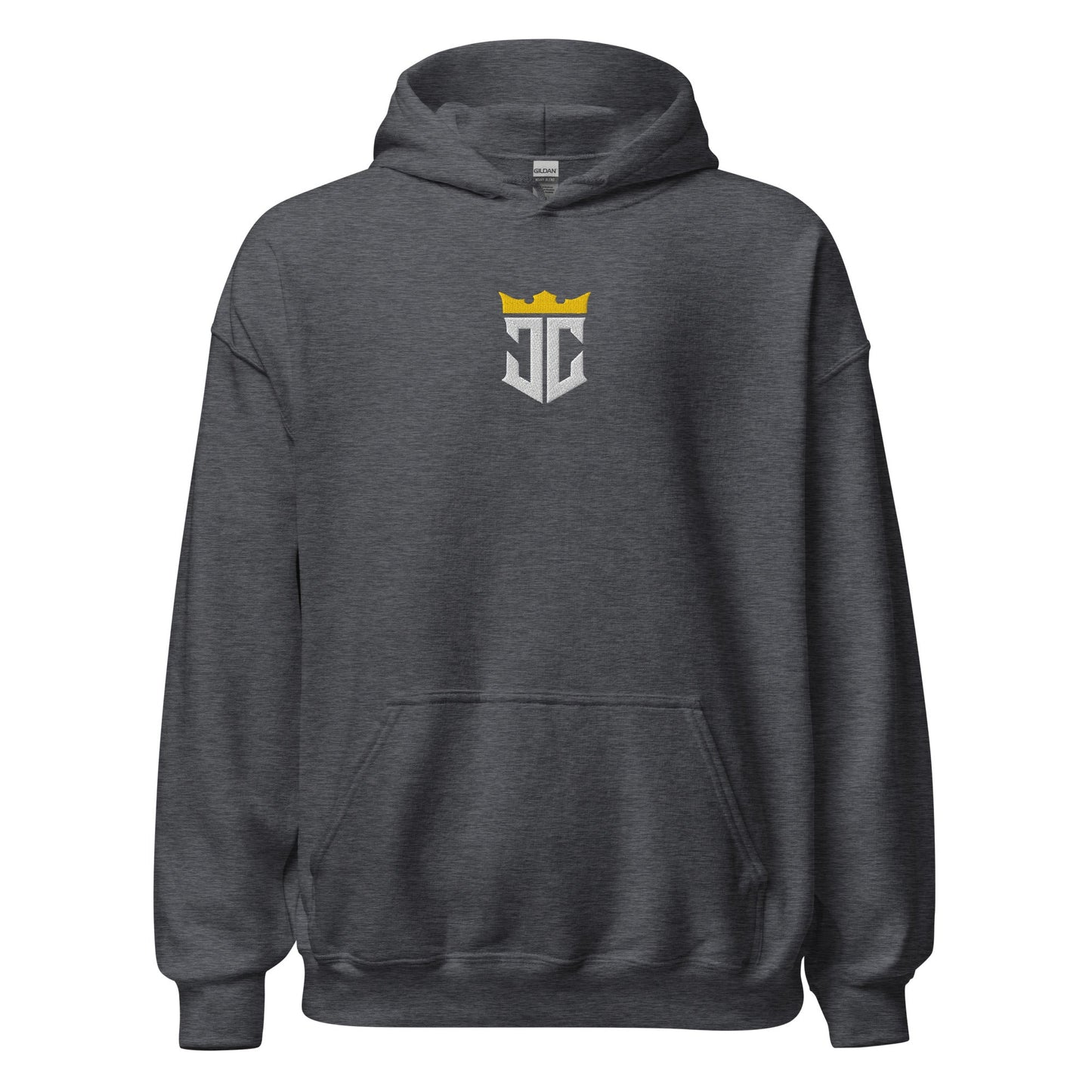 JC Emblem Jesus Christ Is King Embroidered Hoodie - Inken Image