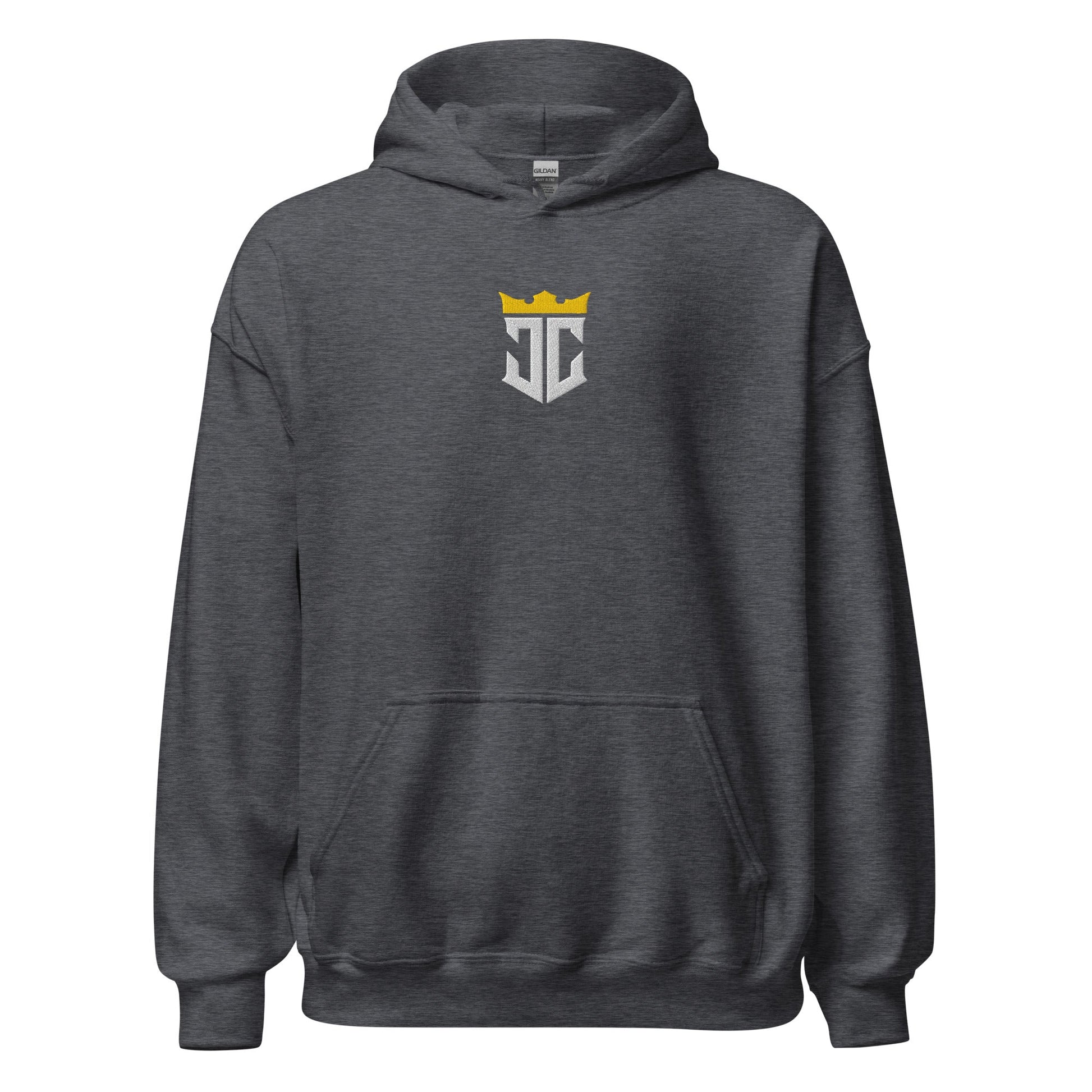 JC Emblem Jesus Christ Is King Embroidered Hoodie - Inken Image