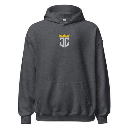 JC Emblem Jesus Christ Is King Embroidered Hoodie - Inken Image