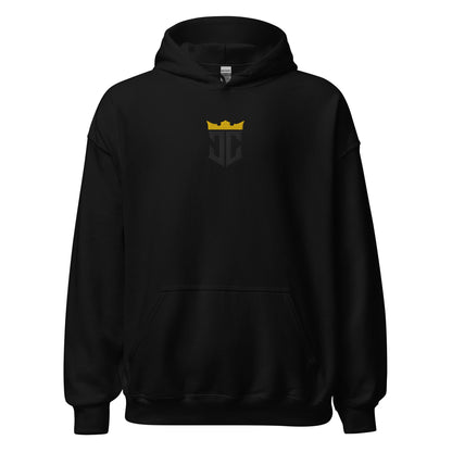 JC Emblem Jesus Christ Is King Embroidered Hoodie - Inken Image