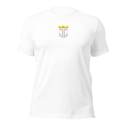 JC Emblem Jesus Christ Is King Embroidered T-Shirt - Inken Image