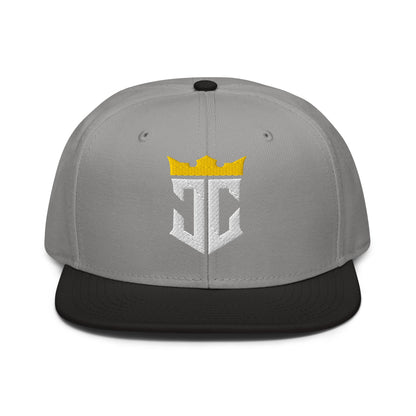 JC Monogram Jesus Christ Is King 3D Puff Embroidery Snapback - Inken Image