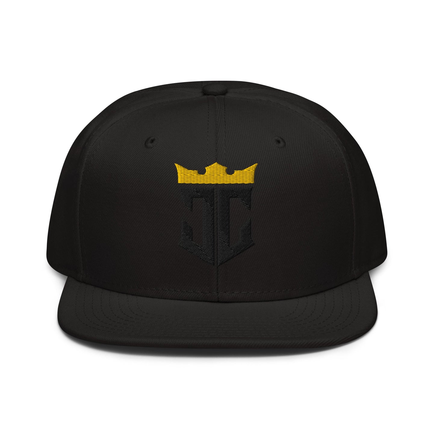 JC Monogram Jesus Christ Is King 3D Puff Embroidery Snapback - Inken Image