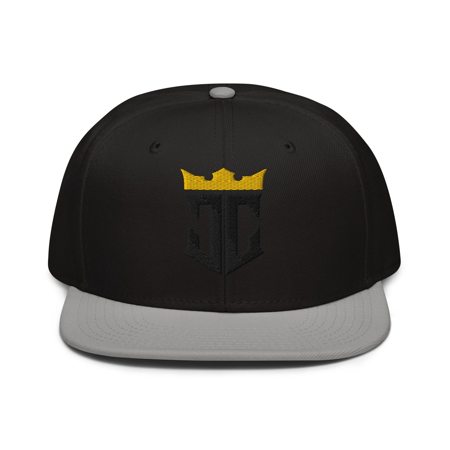 JC Monogram Jesus Christ Is King 3D Puff Embroidery Snapback - Inken Image