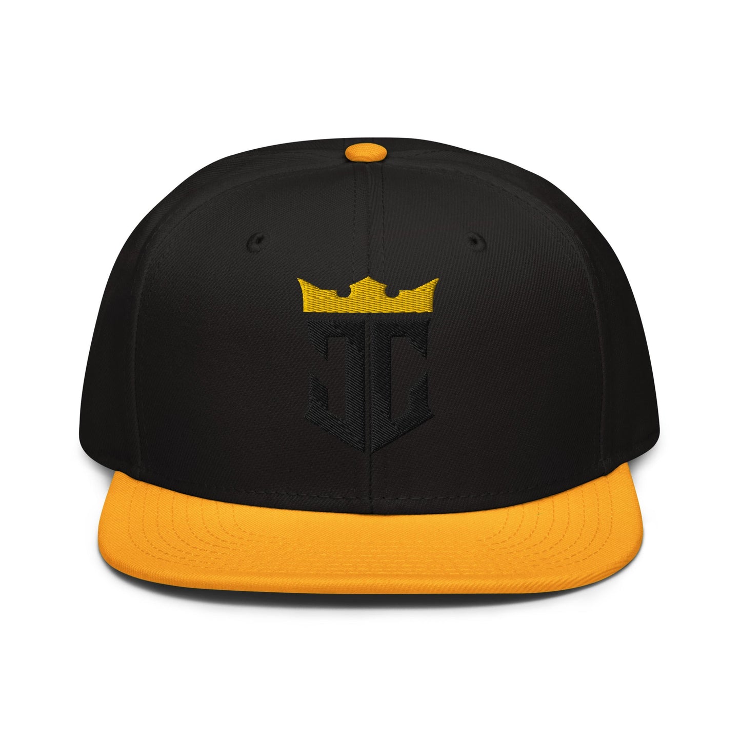 JC Monogram Jesus Christ Is King 3D Puff Embroidery Snapback - Inken Image
