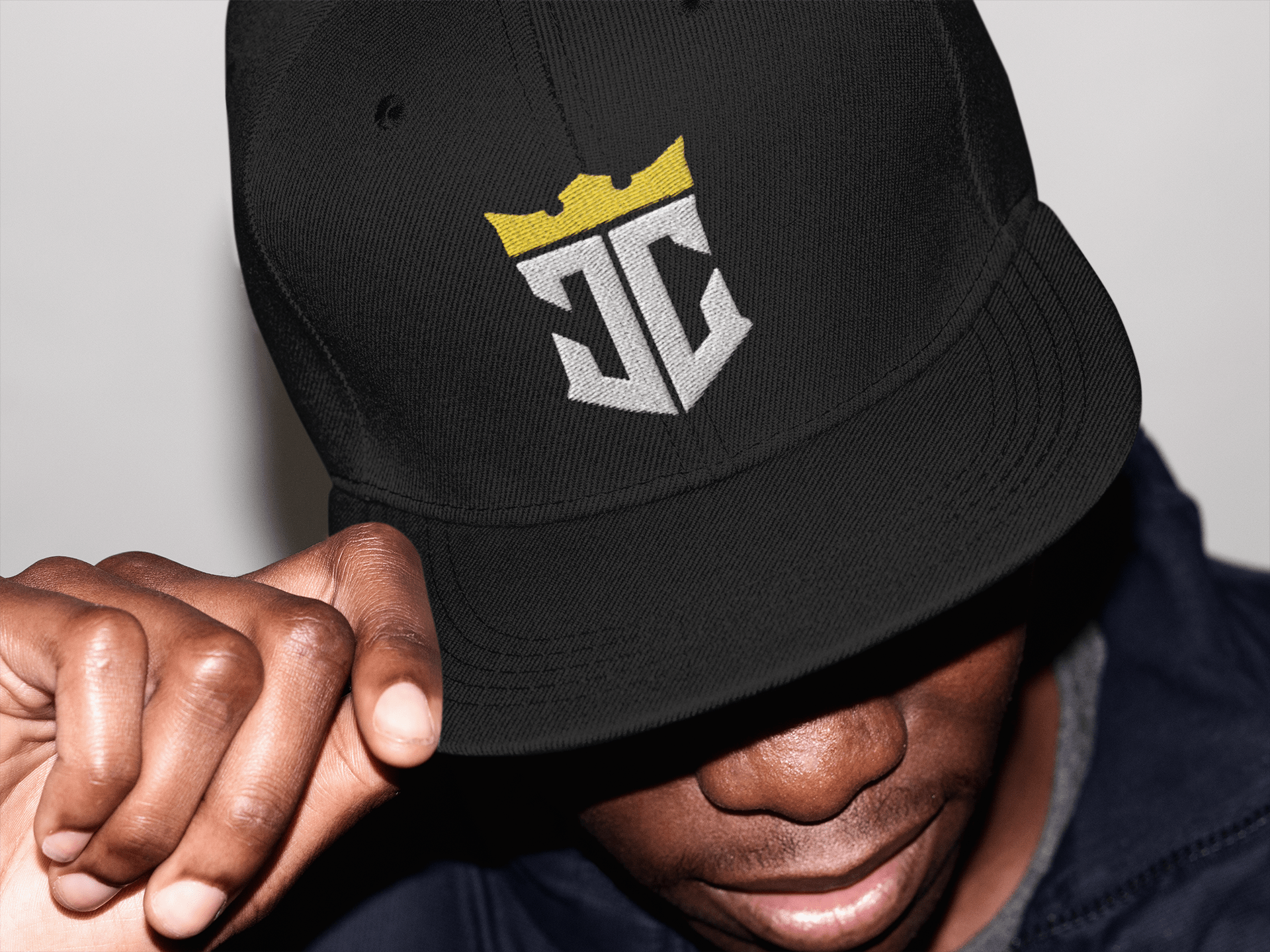 JC Monogram Jesus Christ Is King 3D Puff Embroidery Snapback - Inken Image