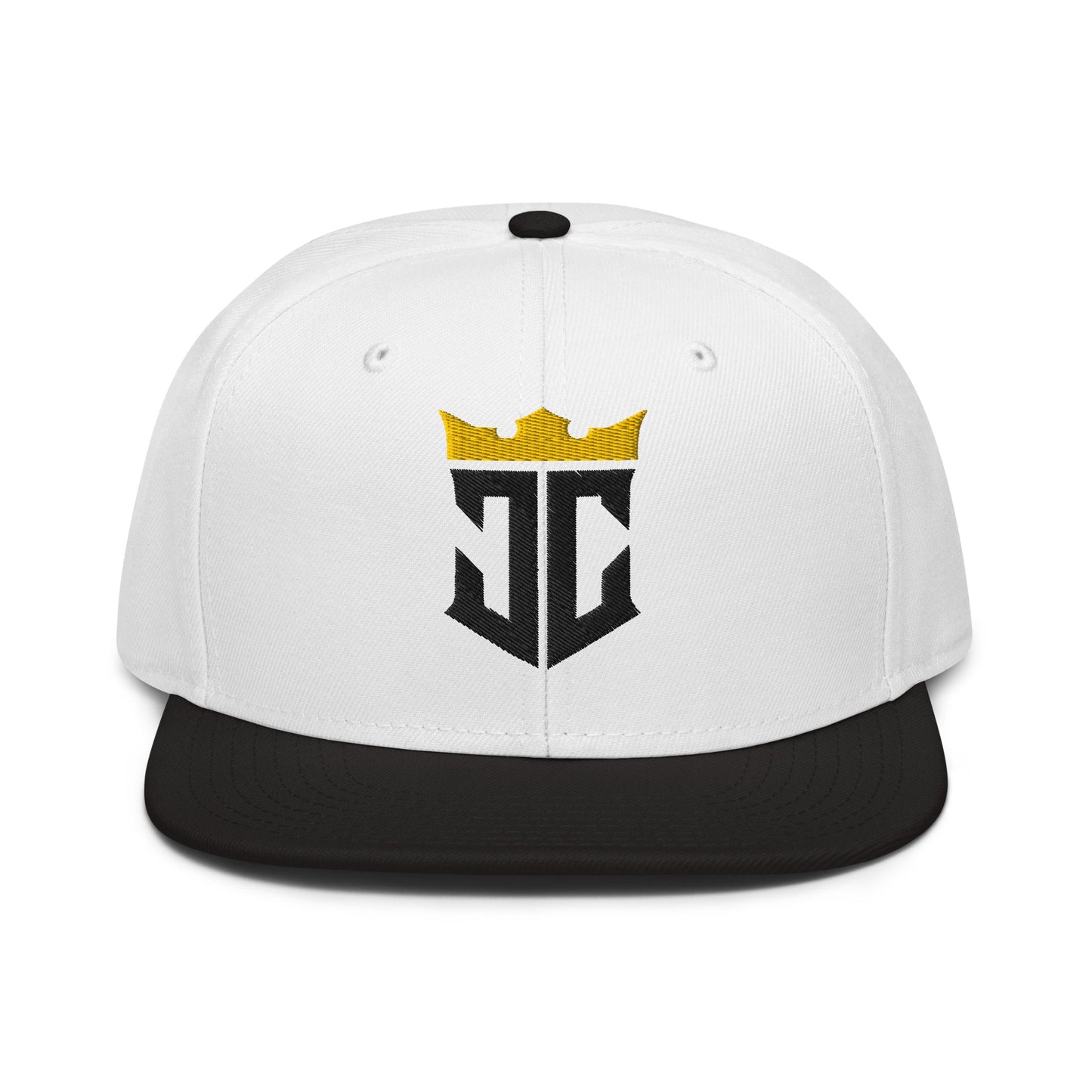 JC Monogram Jesus Christ Is King 3D Puff Embroidery Snapback - Inken Image