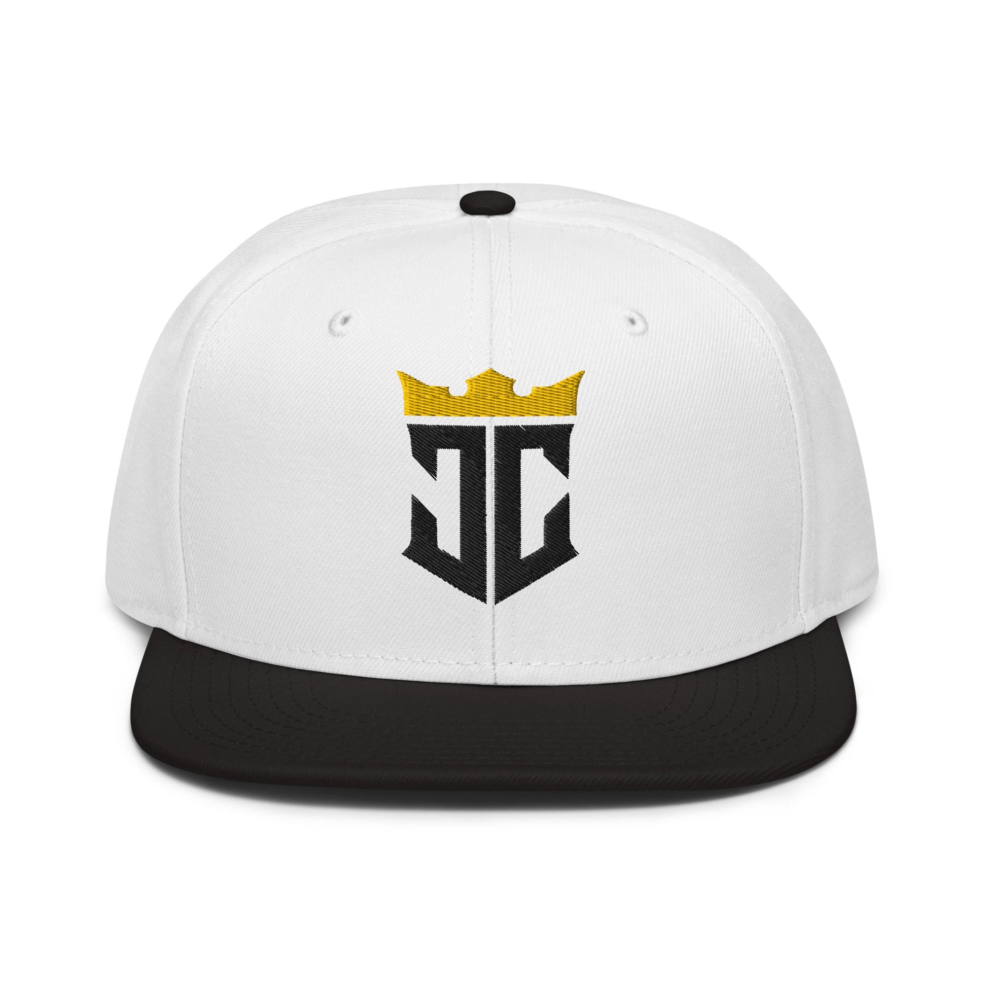 JC Monogram Jesus Christ Is King 3D Puff Embroidery Snapback - Inken Image