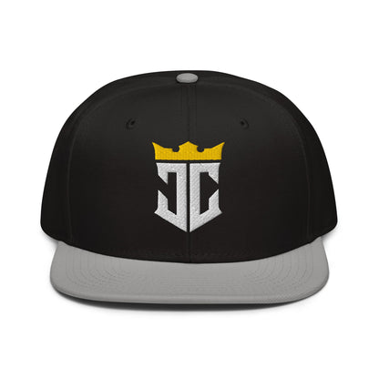 JC Monogram Jesus Christ Is King 3D Puff Embroidery Snapback - Inken Image