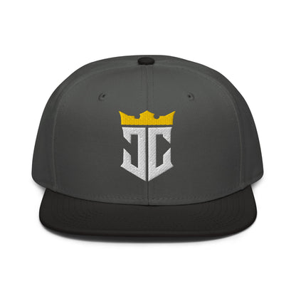 JC Monogram Jesus Christ Is King 3D Puff Embroidery Snapback - Inken Image