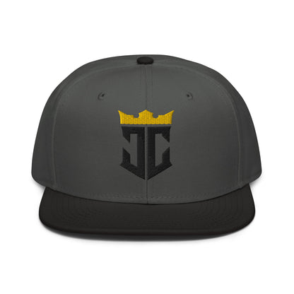 JC Monogram Jesus Christ Is King 3D Puff Embroidery Snapback - Inken Image