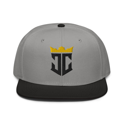JC Monogram Jesus Christ Is King 3D Puff Embroidery Snapback - Inken Image