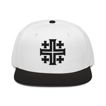 Jerusalem Cross 3D Puff Embroidered Snapback - Inken Image