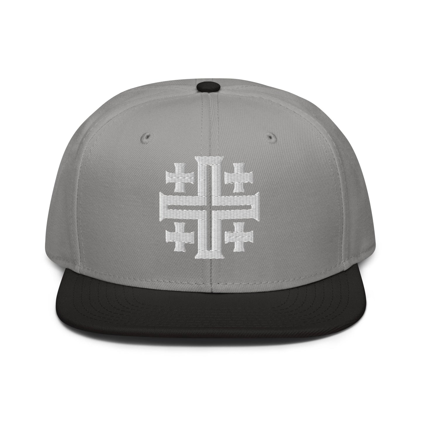 Jerusalem Cross 3D Puff Embroidered Snapback - Inken Image