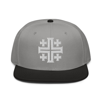 Jerusalem Cross 3D Puff Embroidered Snapback - Inken Image