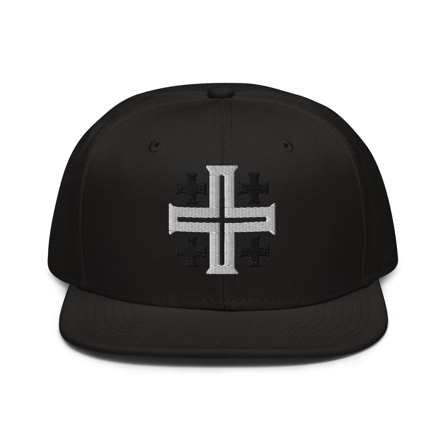 Jerusalem Cross 3D Puff Embroidered Snapback - Inken Image