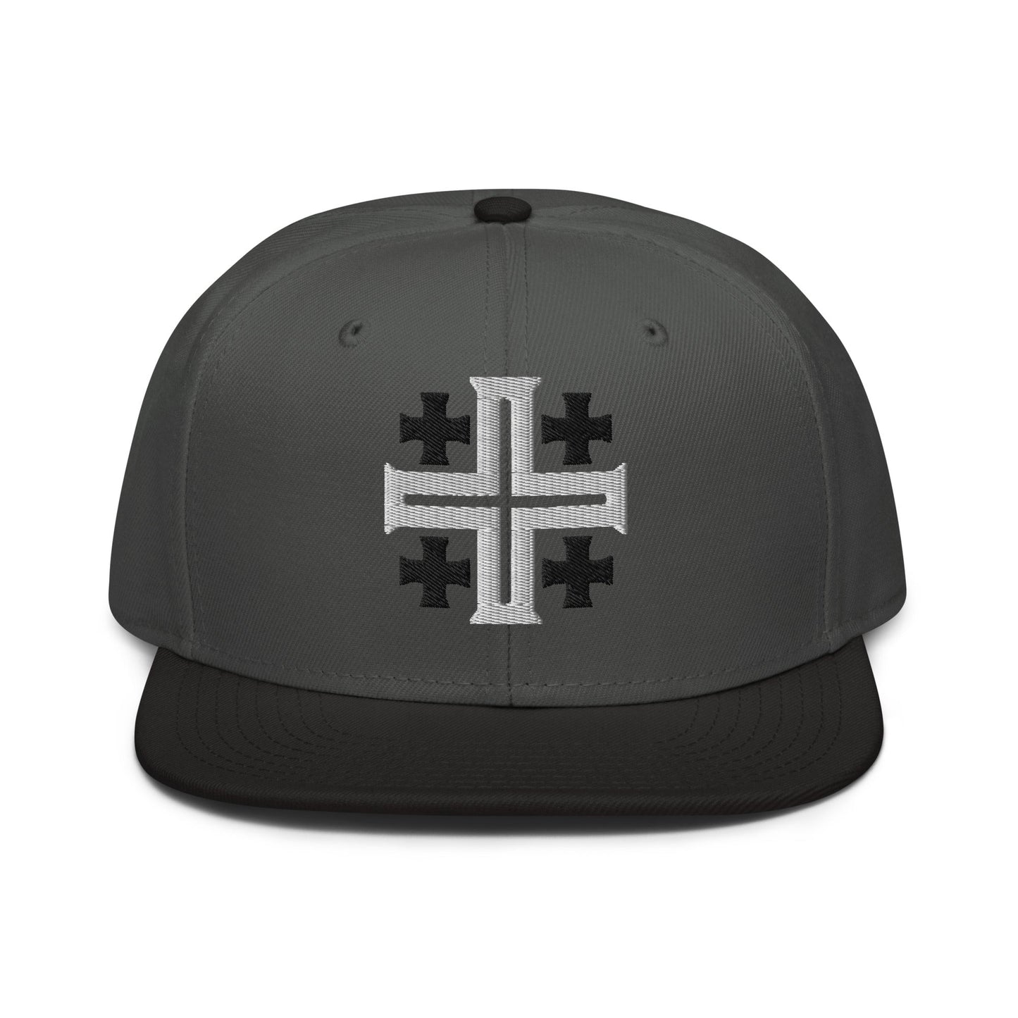 Jerusalem Cross 3D Puff Embroidered Snapback - Inken Image