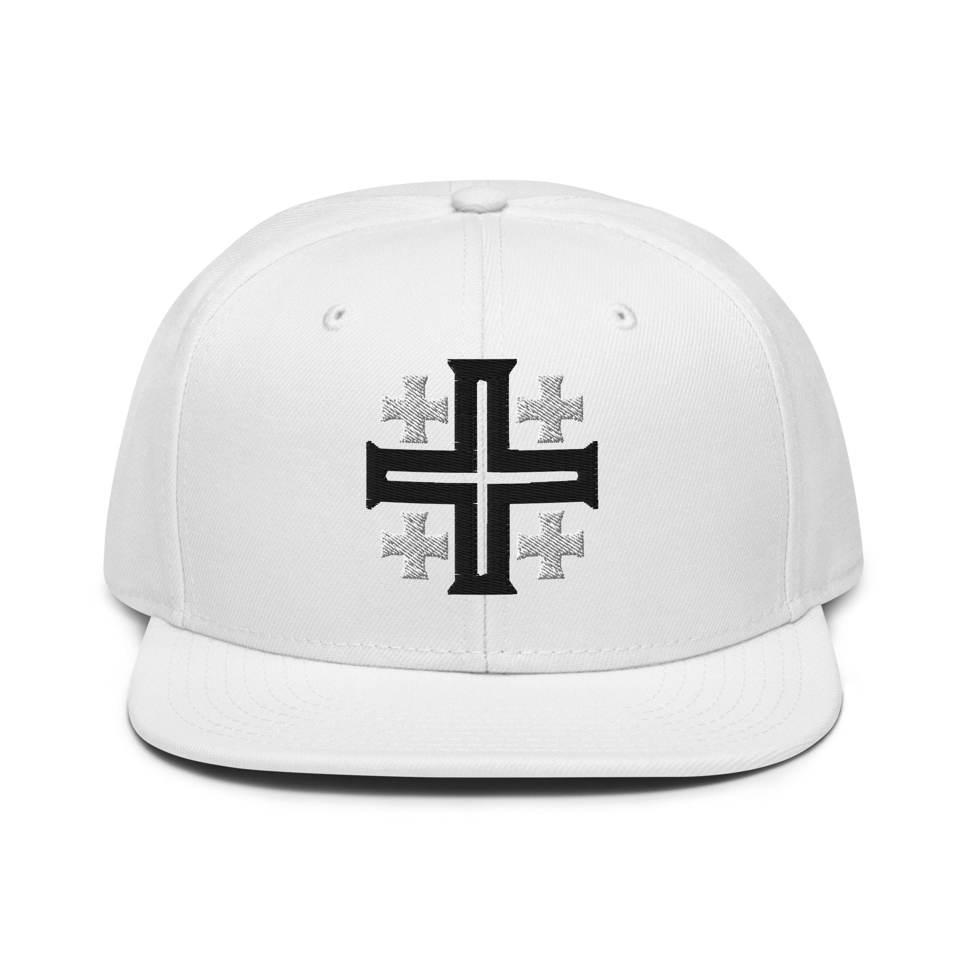 Jerusalem Cross 3D Puff Embroidered Snapback - Inken Image