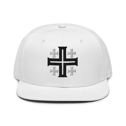 Jerusalem Cross 3D Puff Embroidered Snapback - Inken Image