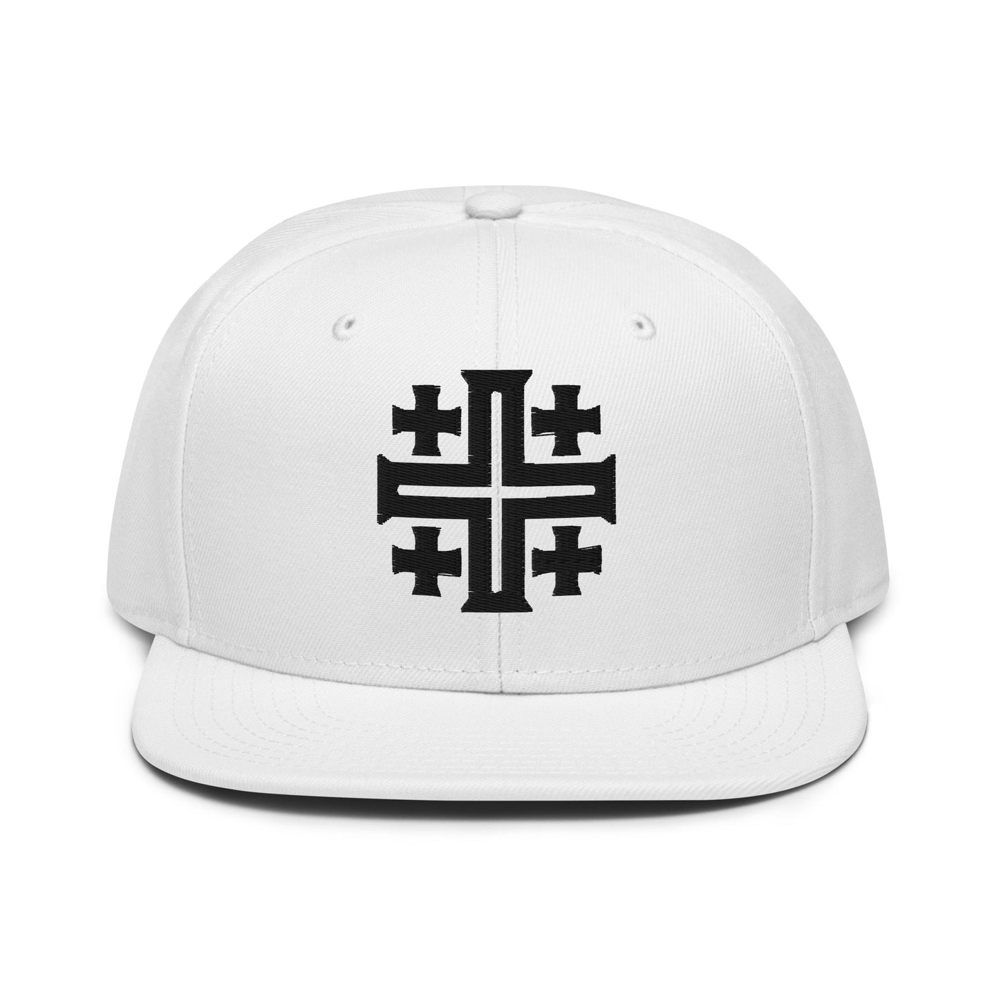 Jerusalem Cross 3D Puff Embroidered Snapback - Inken Image