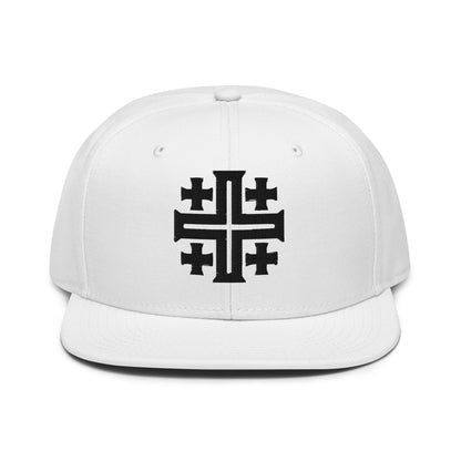Jerusalem Cross 3D Puff Embroidered Snapback - Inken Image