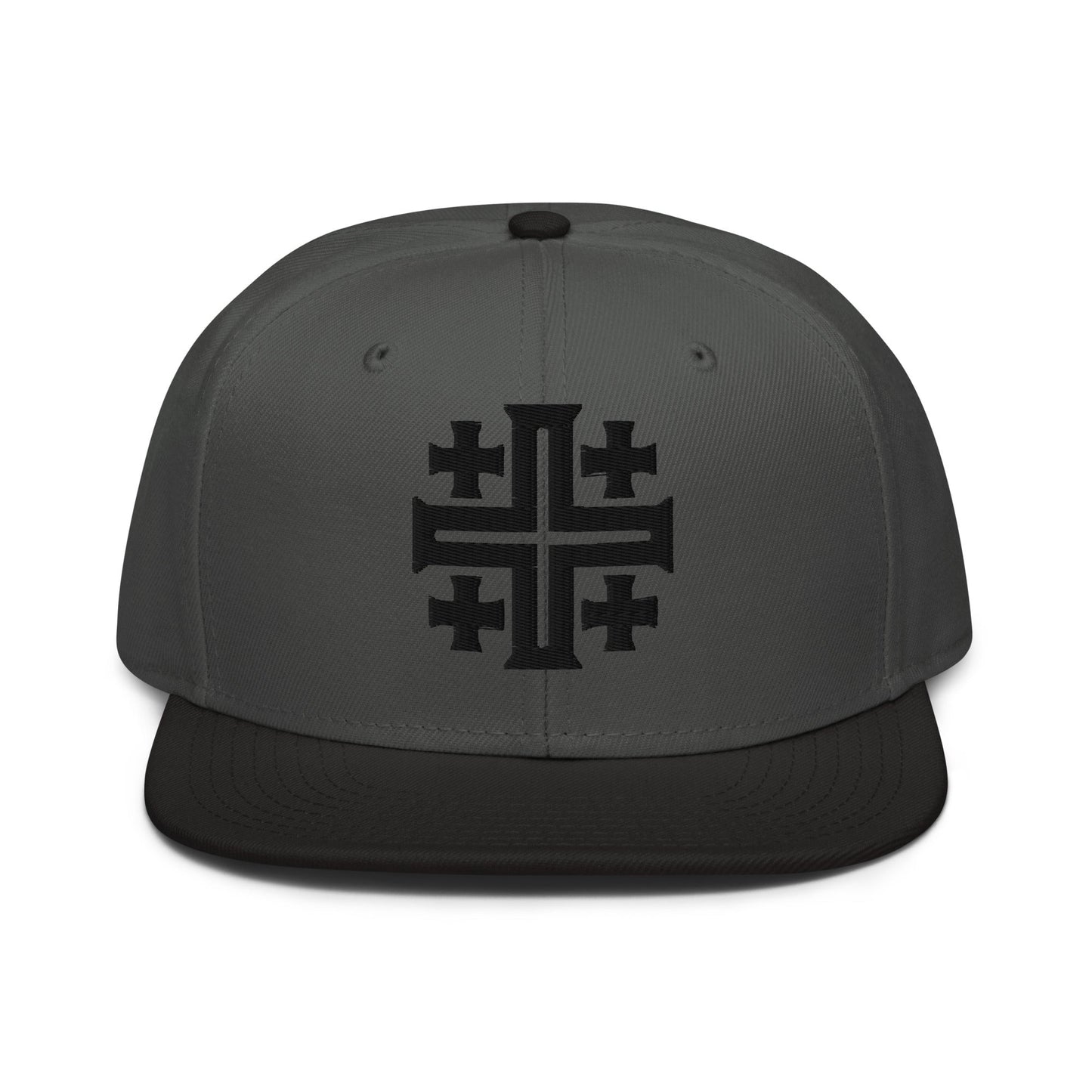 Jerusalem Cross 3D Puff Embroidered Snapback - Inken Image