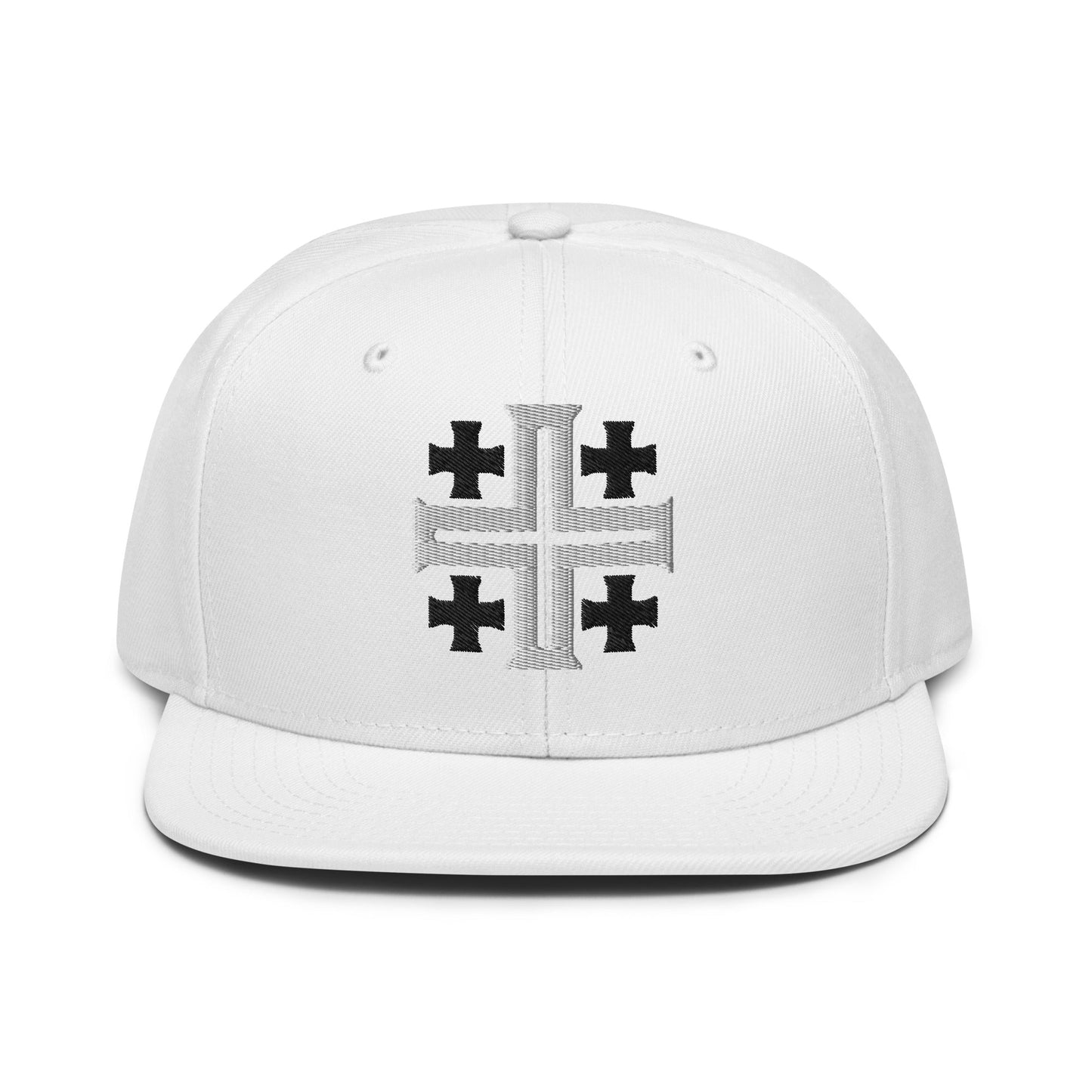 Jerusalem Cross 3D Puff Embroidered Snapback - Inken Image