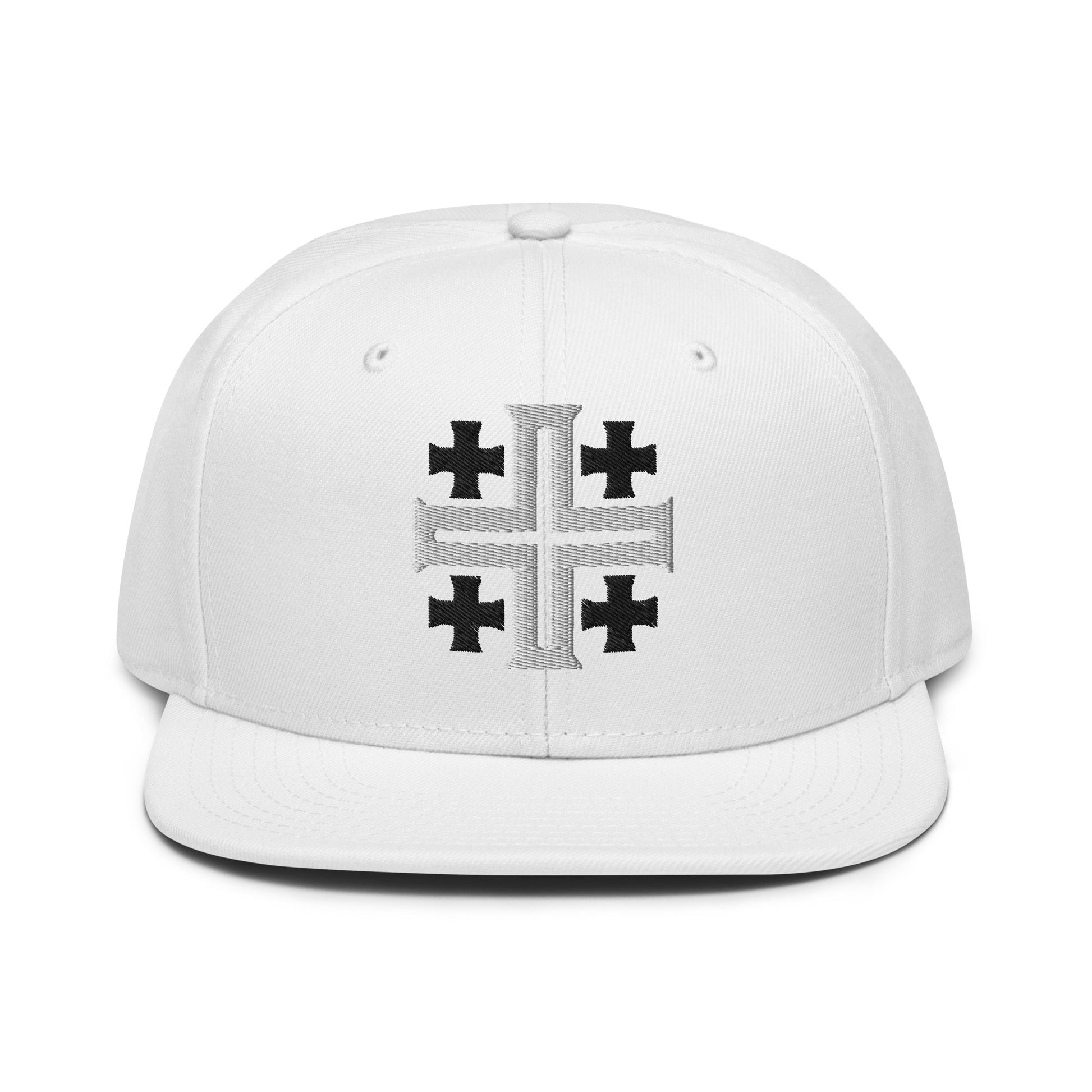 Jerusalem Cross 3D Puff Embroidered Snapback - Inken Image