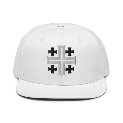 Jerusalem Cross 3D Puff Embroidered Snapback - Inken Image