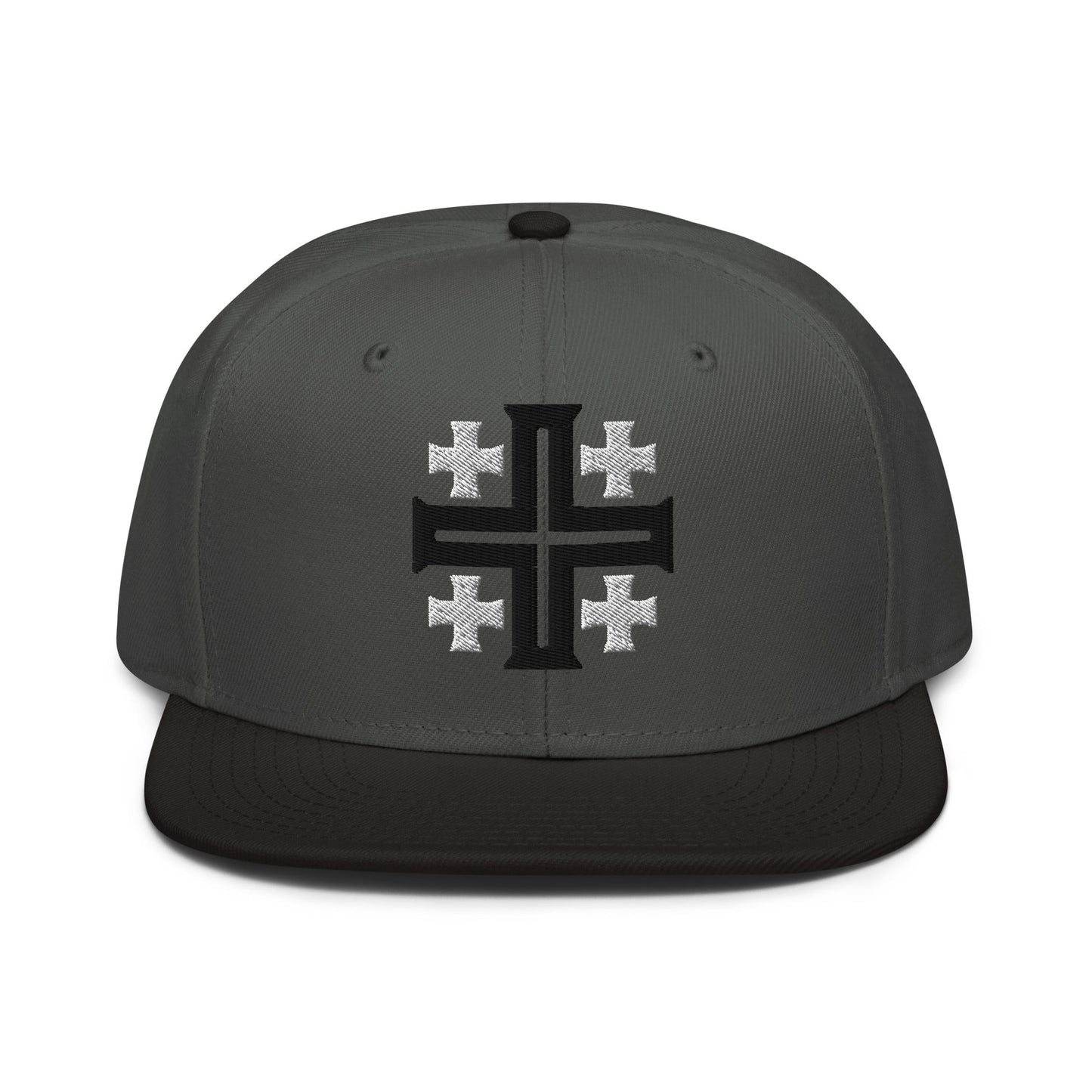 Jerusalem Cross 3D Puff Embroidered Snapback - Inken Image