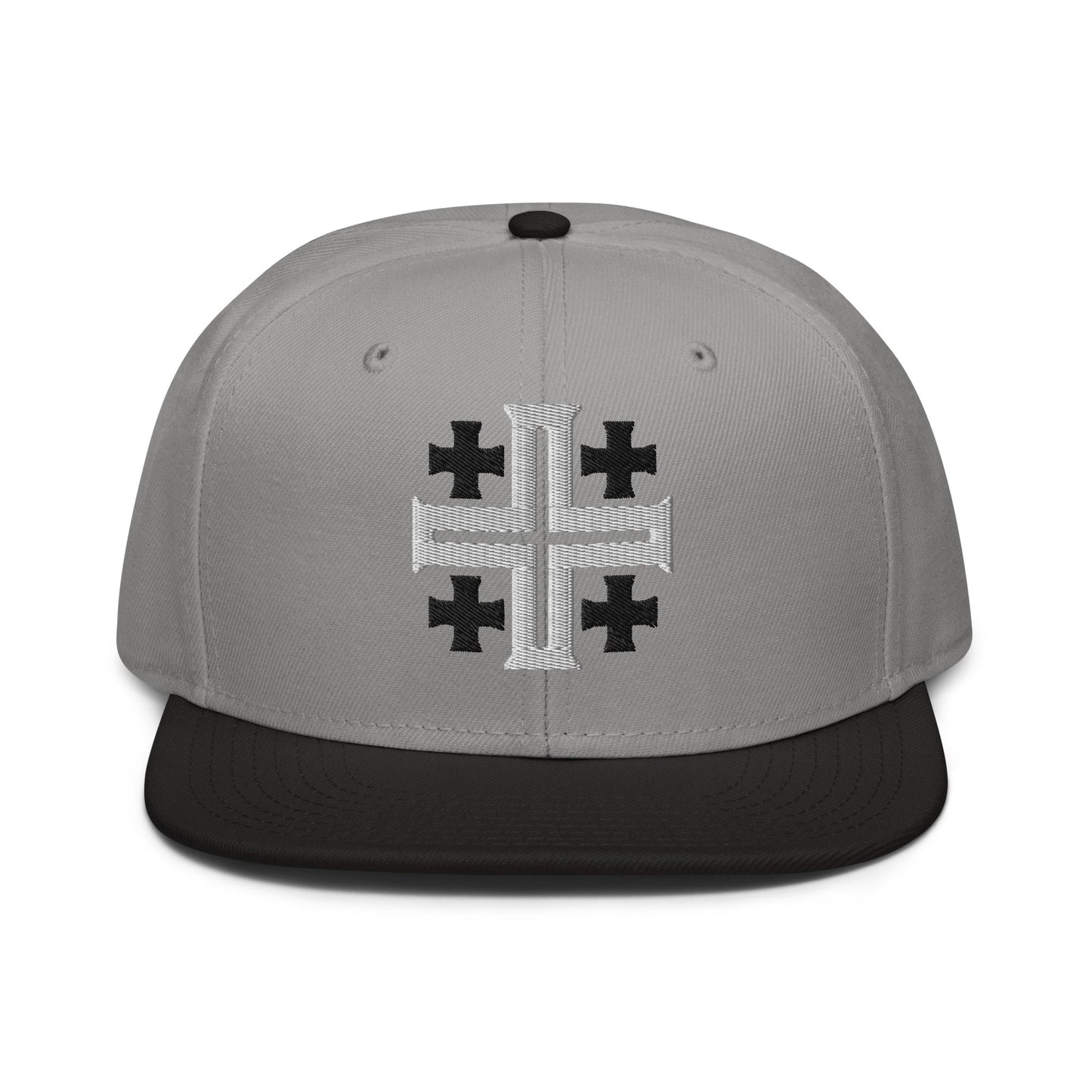 Jerusalem Cross 3D Puff Embroidered Snapback - Inken Image
