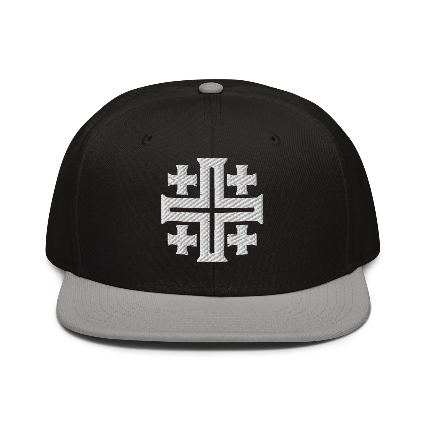 Jerusalem Cross 3D Puff Embroidered Snapback - Inken Image