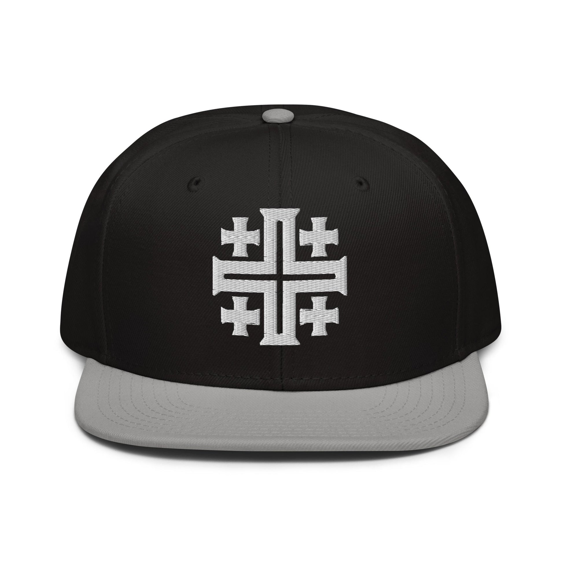 Jerusalem Cross 3D Puff Embroidered Snapback - Inken Image