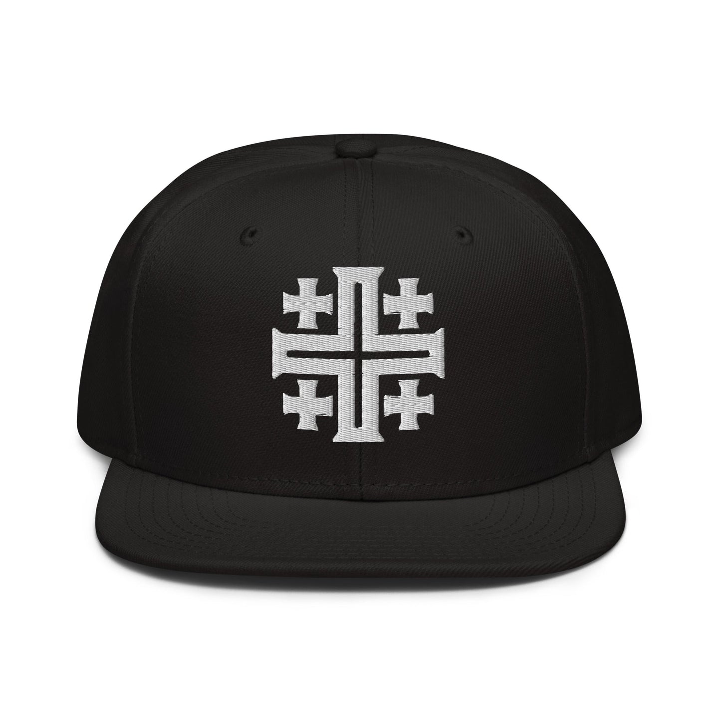 Jerusalem Cross 3D Puff Embroidered Snapback - Inken Image