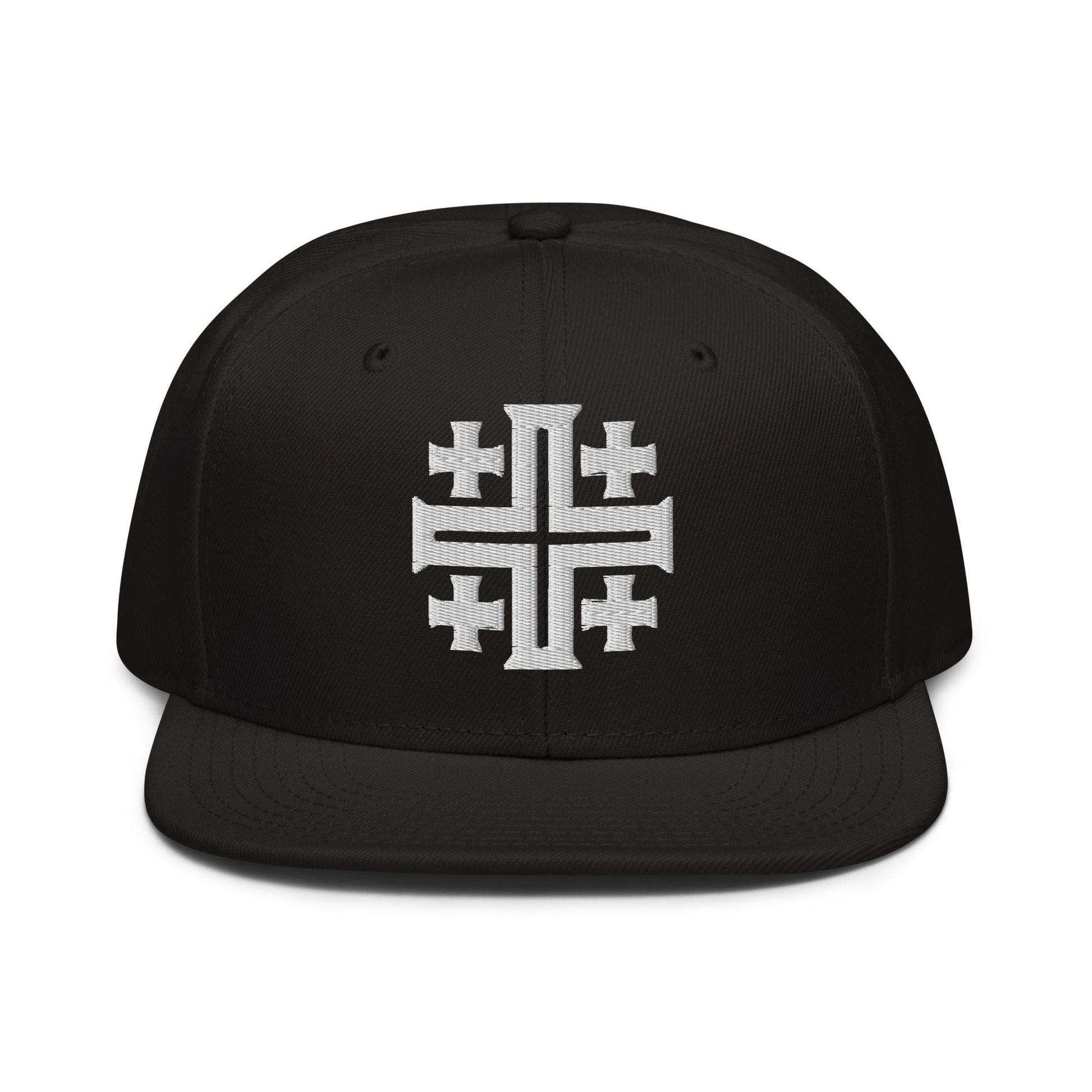 Jerusalem Cross 3D Puff Embroidered Snapback - Inken Image