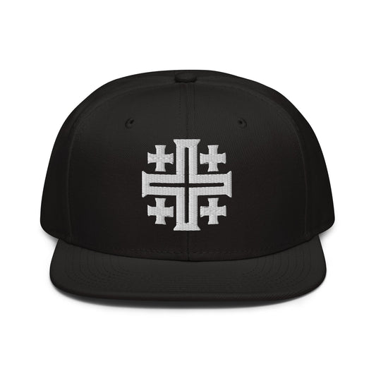 Jerusalem Cross 3D Puff Embroidered Snapback - Inken Image