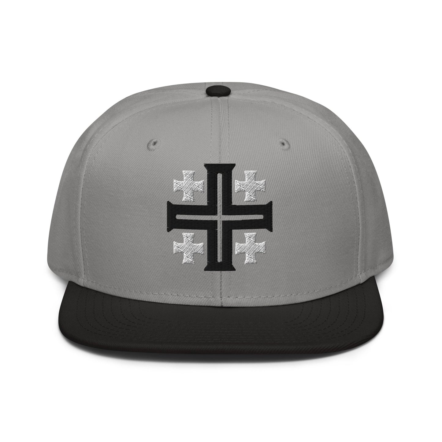Jerusalem Cross 3D Puff Embroidered Snapback - Inken Image