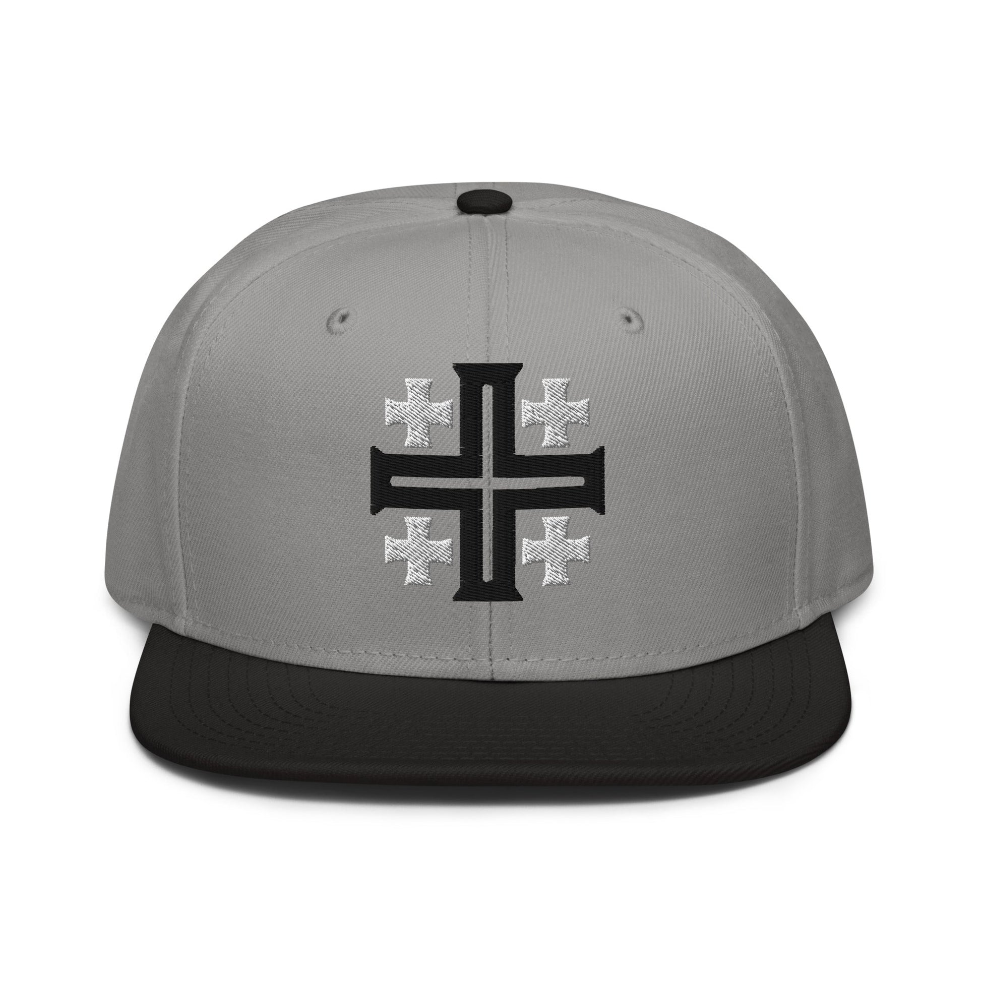 Jerusalem Cross 3D Puff Embroidered Snapback - Inken Image