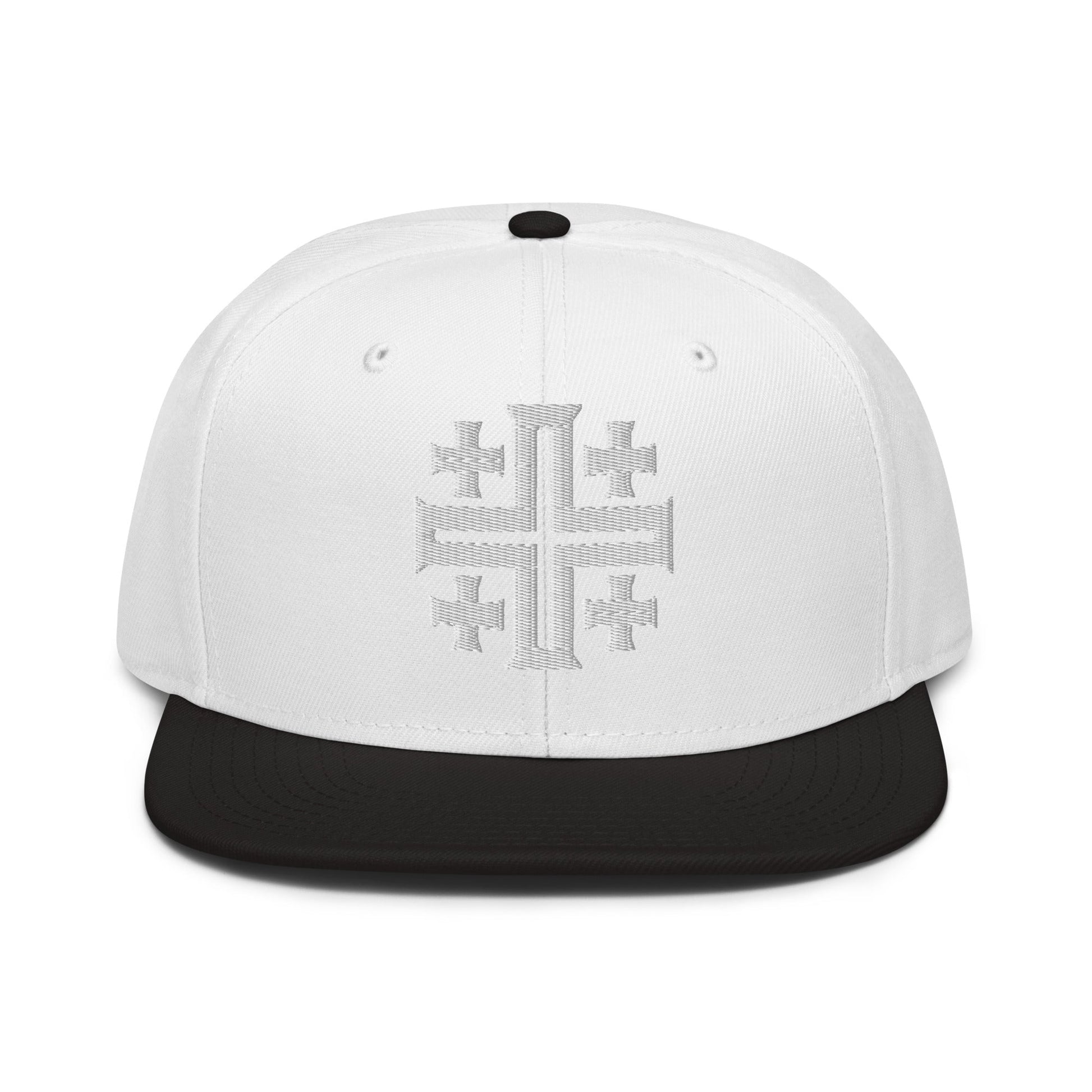 Jerusalem Cross 3D Puff Embroidered Snapback - Inken Image