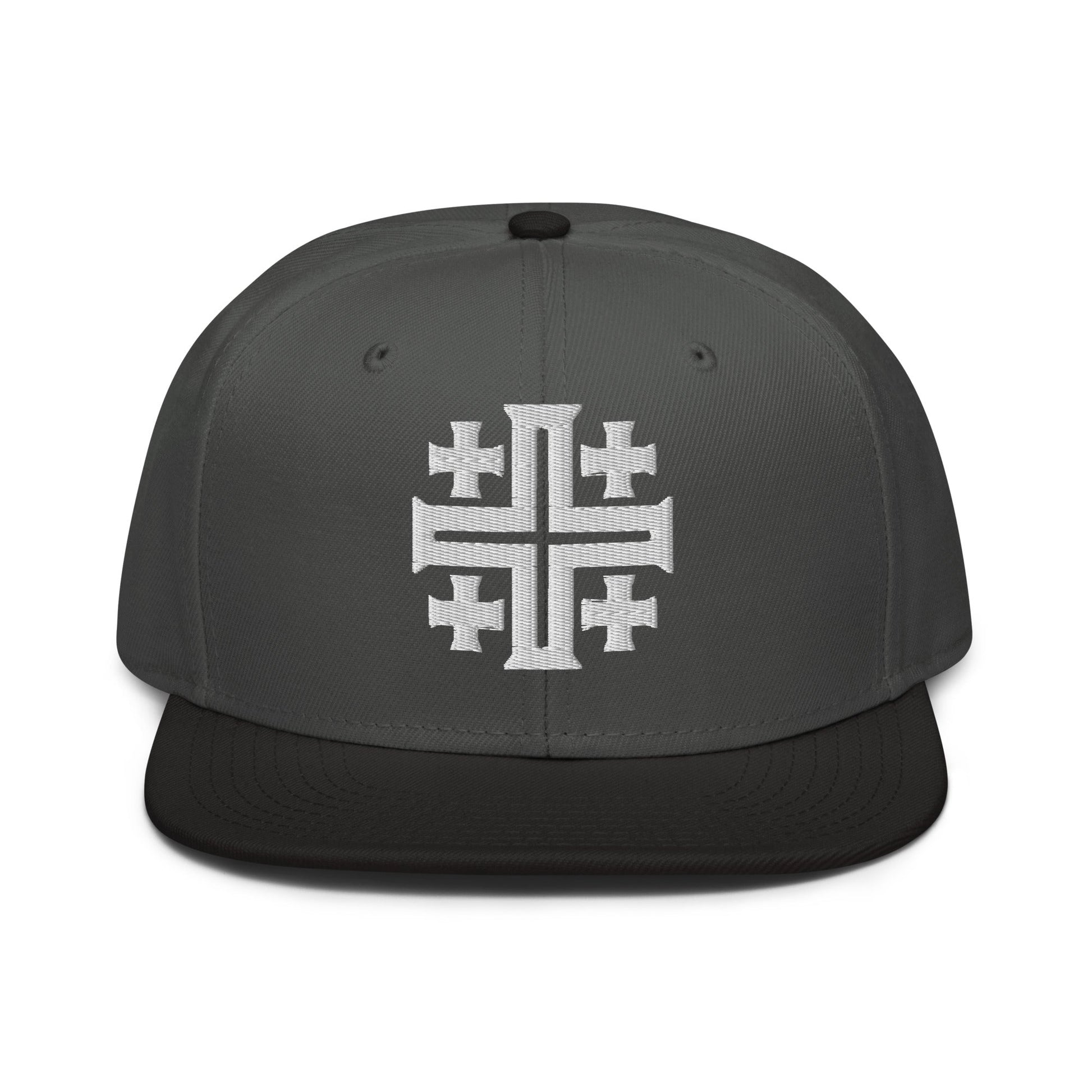 Jerusalem Cross 3D Puff Embroidered Snapback - Inken Image