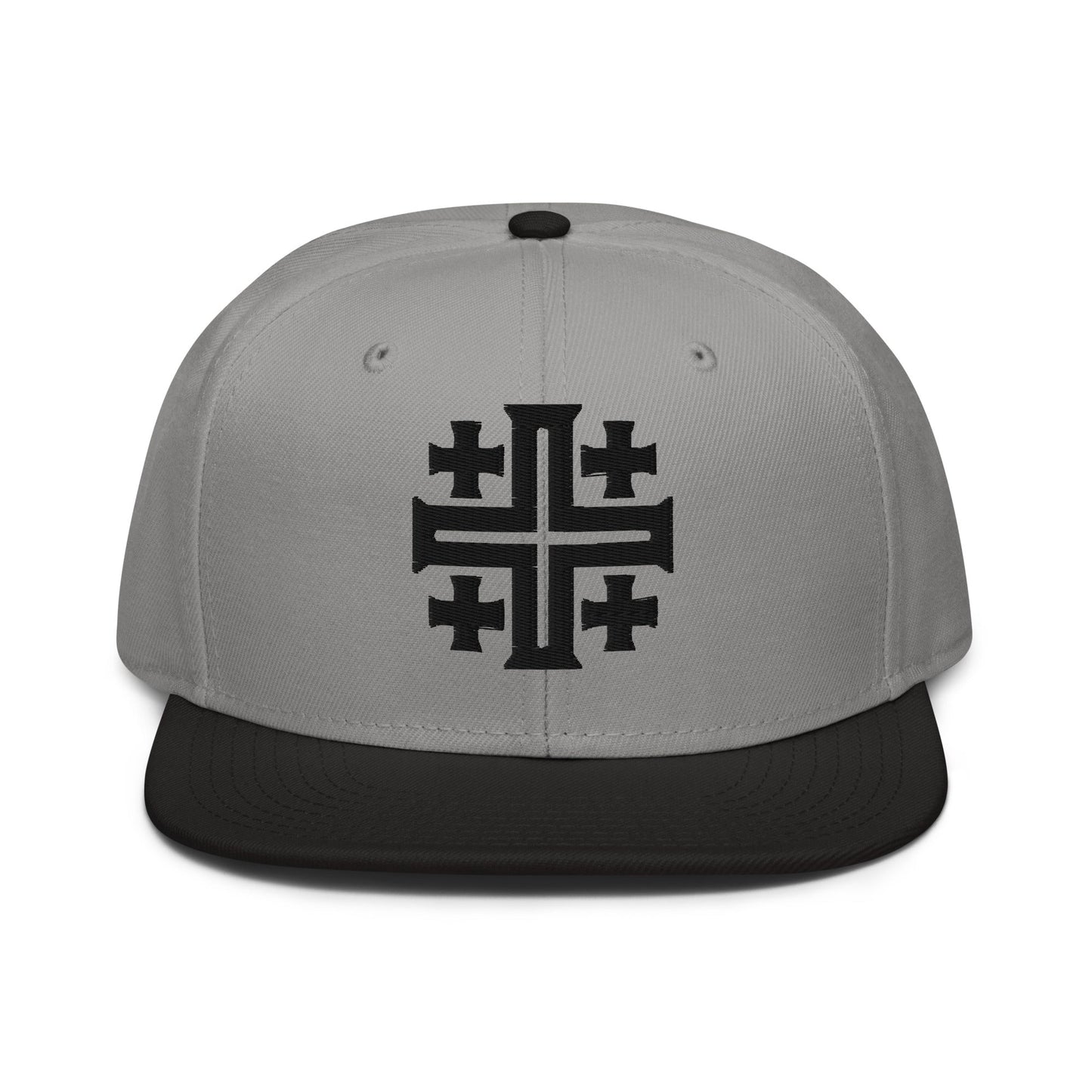 Jerusalem Cross 3D Puff Embroidered Snapback - Inken Image