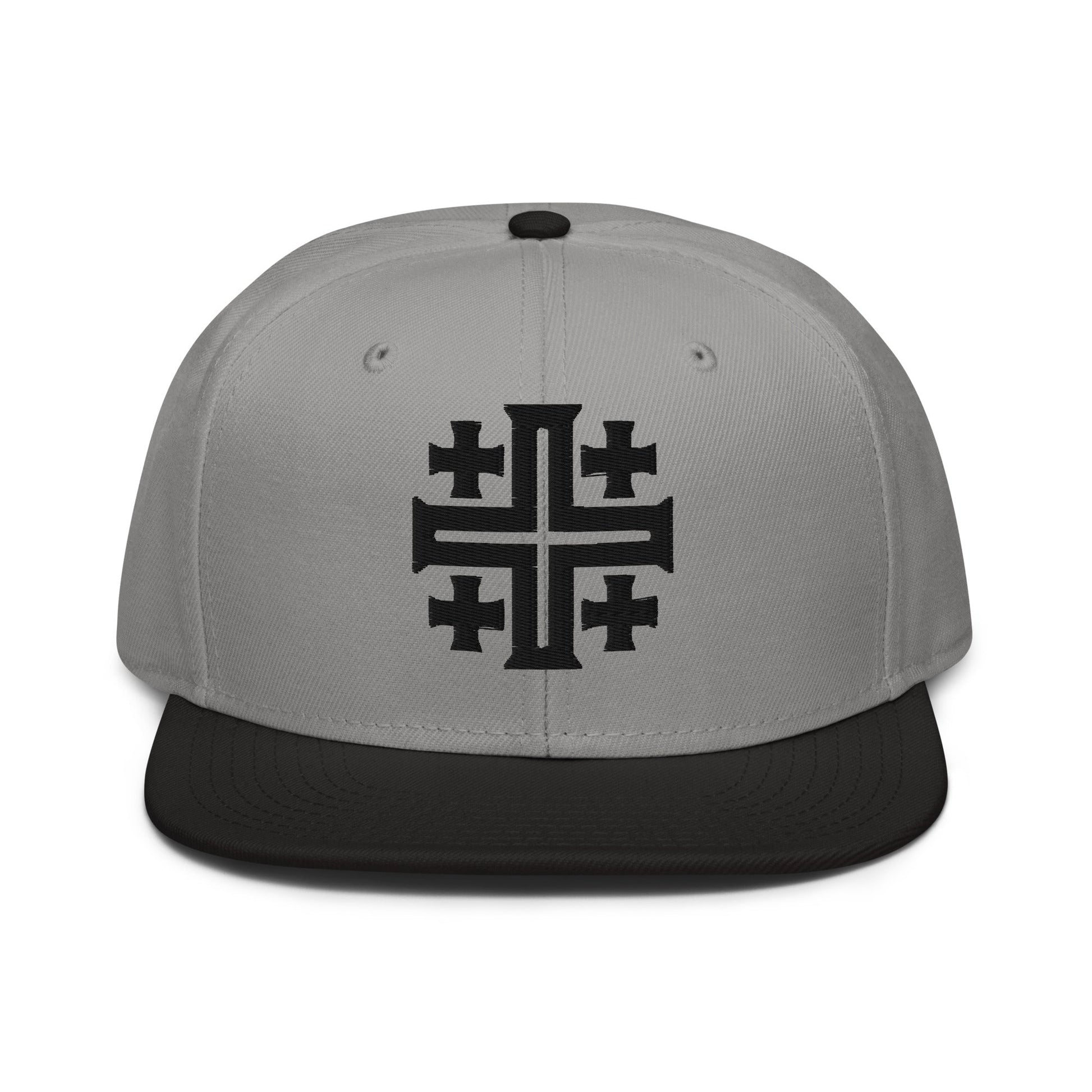 Jerusalem Cross 3D Puff Embroidered Snapback - Inken Image
