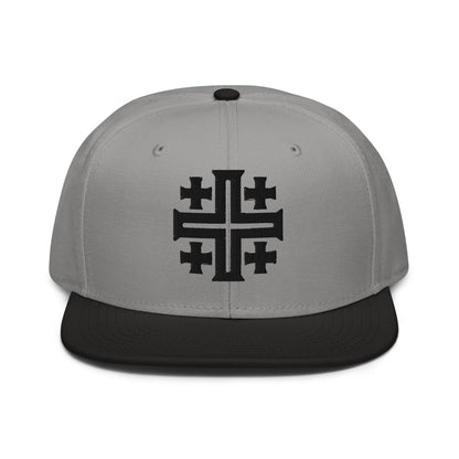 Jerusalem Cross 3D Puff Embroidered Snapback - Inken Image